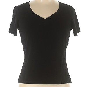 Talbot's black v neck short sleeve sweater, size small